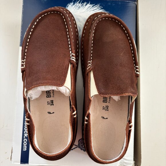NIB | Birkenstock Slip On Shoe Loafer Mid Brown Duma Narrow Width EU 37 - Picture 3 of 10